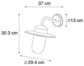 Zewnetrzna Nowoczesna lampa ścienna zewnętrzna czarna IP44 - Kansas Nowoczesny Oswietlenie zewnetrzne