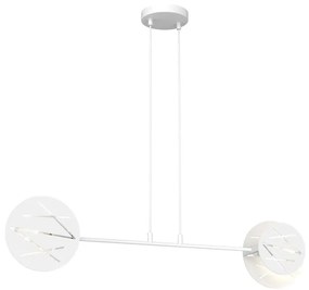 Biała metalowa lampa wisząca - D151-Divienso