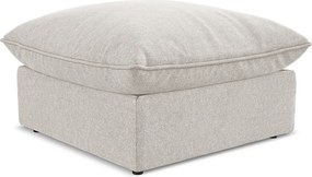 Pufa - z tkaniny welwetowej - jasny beż - MANAO