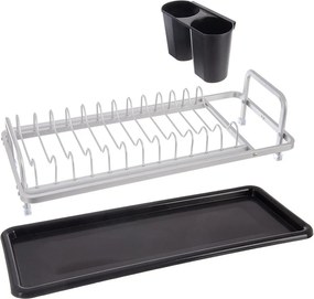 Czarno-biały metalowy ociekacz 41,5x17 cm Deluxe – Orion