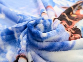 PrzytulneMieszkanie.pl PrzytulneMieszkanie.pl Pościel z mikropluszu WINTER WISH niebieska Rozmiar pościeli: 70 x 90 cm | 140 x 200 cm