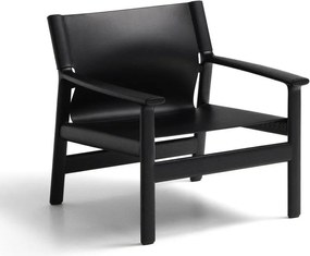 Czarny skórzany fotel Jan – Kave Home