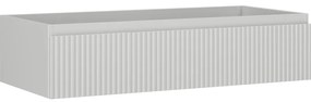 Mexen Rivel szafka łazienkowa podumywalkowa 100 cm, 1 szuflada, ryflowana , szara mat - 91A20-10023-1-BF62
