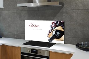 Szklany Panel Wino i Dojrzałe Winogrona