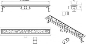 Odpływ liniowy G013 stal nierdzewna