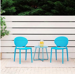 Krzesło ogrodowe 41x77,5x48 cm niebieskie