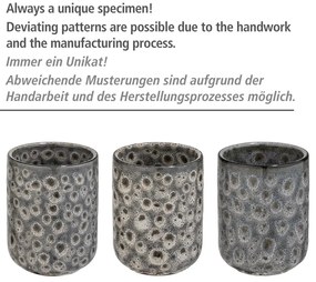 Szary ceramiczny kubek na szczoteczki do zębów Wenko Oviedo