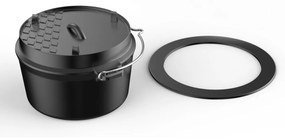 Tepro 8230 Garnek żeliwny z pokrywką Dutch Oven, 6 l