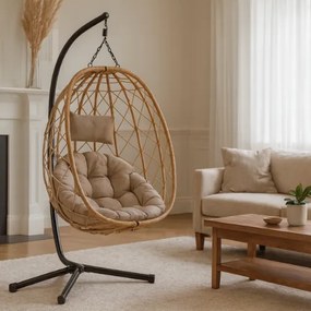 Składane fotel wiszący 103 x 95 x 185 cm, beżowy