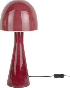 Czerwona lampa stołowa ze szklanym kloszem (wysokość 45 cm) Bombin – Leitmotiv