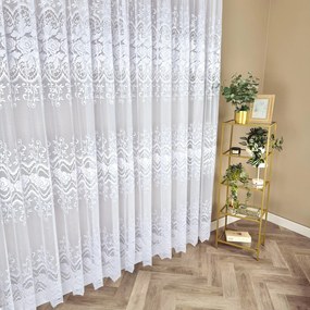 Firana żakardowa Róża trzy ozdobne pasy wzorów - wys. 250 cm