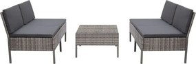 Zestaw szarych mebli ogrodowych - Naja 4X
