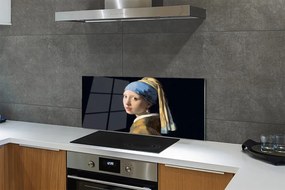 Panel szklany do Kuchni Dziewczyna z Perłą - Johannes Vermeer