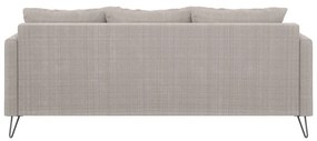Jasnobrązowa sofa z tkaniny szenilowej 200 cm Freya – Ropez