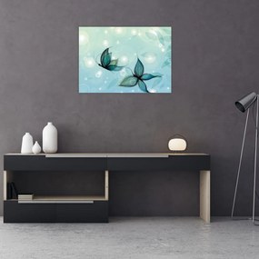 Obraz - Niebieskie motyle (70x50 cm)