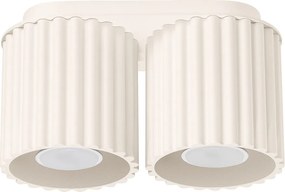 Lampa Sufitowa Minimalistyczny Aura, Aluminium - 2 Źródło - L.21 X H.12 Cm - Beżowy