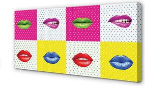 Obraz drukowany na płótnie Feeria Barw na Ustach
