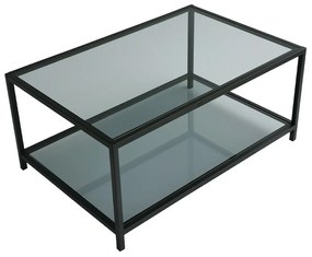 Stolik konferencyjny Astro Black z ciemnym szkłem