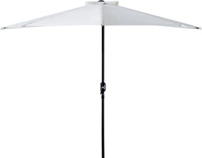 Outsunny Parasol Ogrodowy Półkolisty z Korbką Aluminiowy 293x150cm Kremowo Biały Czarny | Aosom PL