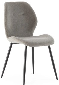 Jasnoszare tapicerowane krzesła zestaw 4 szt. Ansu – Marckeric