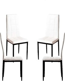 Zestaw 4 Krzese Lan Ekoskóra