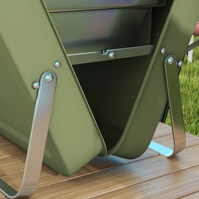 Outsunny Grill Stołowy z Rusztem Zielony 47x30x28cm | Aosom PL