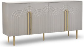 Komoda glamour na złotych nogach Stilig ST310, kolor jasnoszary