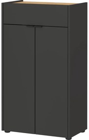 Antracytowa wysoka szafka łazienkowa 60x98 cm Forano – Germania