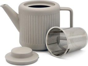Szary porcelanowy dzbanek do herbaty z sitkiem 1,2 l Skagen – Bredemeijer