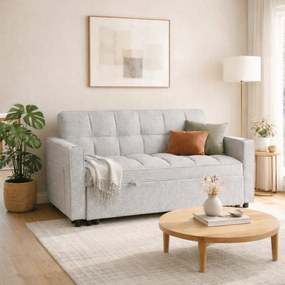 Fotel do Spania ASTER 2 Rozkładany Amerykanka Szary Nowoczesny