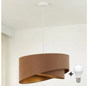 Brilagi - LED Żyrandol na lince LYRA 1xE27/15W/230V brązowy/złoty