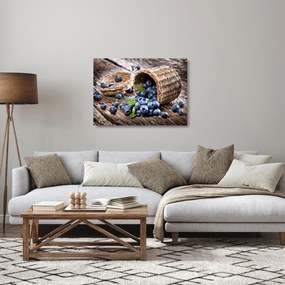 Obraz na szkle - Soczyste jagody (70x50 cm)