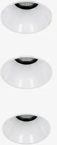 Pack 3 Wpuszczanych Downlightów Led Bezramkowych Trimless, Okrągłych Ø5,3 Cm, Wykonanych Z Aluminium Orelva Biała & 8 W & 38º & Białe Zimne Światło 40