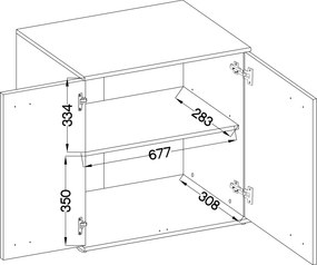 Komoda MICHELE 71 cm do Salonu Sypialni Biały