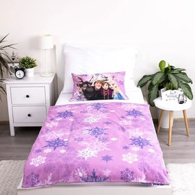 Bawełniana pościel dziecięca do łóżeczka 100x135 cm Frozen "Purple" – Jerry Fabrics