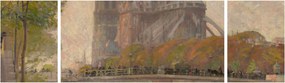 Obraz - Robert William Vonnoh, Notre Dame de Paris, reprodukcje (170x50 cm)