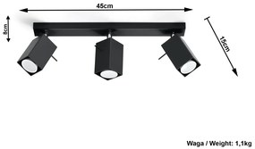 Halogenowy plafon LED E788-Merids - czarny