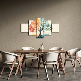 Obraz – Podwójne drzewo z motylem (125x70 cm)