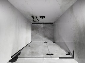 Mexen Lunar L drzwi prysznicowe uchylne prawe 105 cm, transparent, gun gray szczotkowany - 834L-105-000-66-00-P