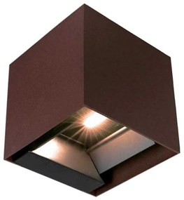 LED solarny kinkiet z czujnikiem LED/9W/3,7V 3000/4000/5000K IP65 brązowy