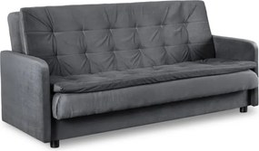 Sofa z Funkcją Spania STELLA Rozkładana Wersalka Dwuosobowa Szara Nowoczesna do Salonu