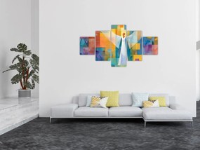 Obraz - Geometryczny anioł (125x70 cm)