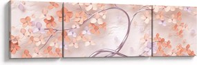 Obraz kwiatów drzewa koralowego - abstrakcja (170x50 cm)
