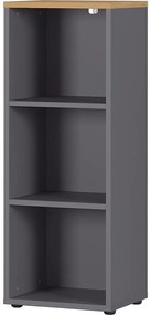 Antracytowy regał w dekorze dębu 45x120 cm Agenda – Germania
