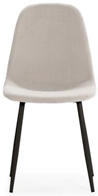 Kremowe tapicerowane krzesła zestaw 4 szt. Minka – Marckeric