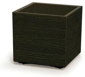 Doniczka MADERA SQUARE ECO WOOD 38,5 cm, ciemnobrązowy, L