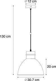 Zestaw 3 rustykalnych lamp wiszących szarych - Dory
