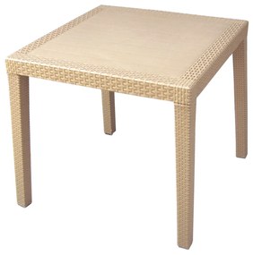 Stół ogrodowy Ratan Lux, 73 x 75,5 x 75,5 cm,szampan
