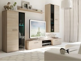 Meblościanka Salso biała witryny szafka rtv zestaw mebli do salonu