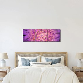 Szczegółowy obraz kwiatu (z zegarem) (90x30 cm)